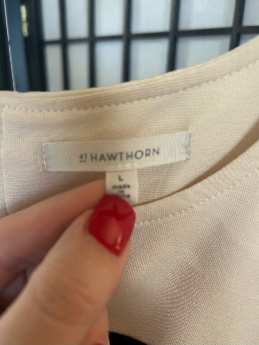 41 Hawthorn Navy Sheath Dress with Cream Trim and Red Waist - Picture 4 of 6